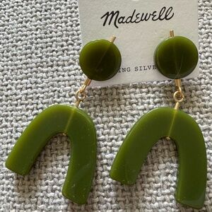 Madewell Green Dangle Earrings